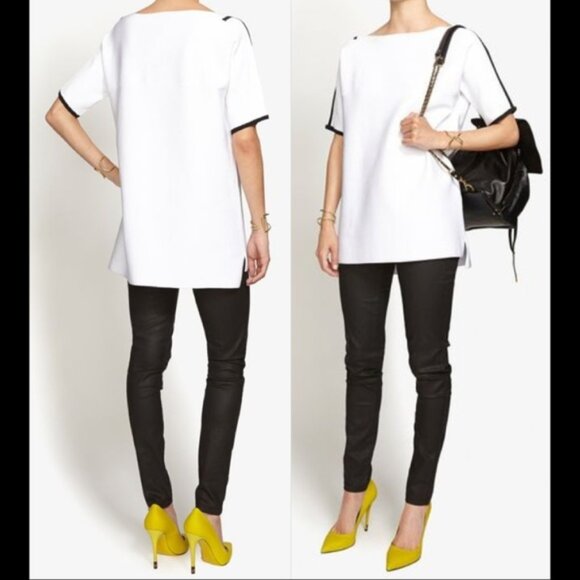 Rag & Bone for Intermix Roxy Boatneck Contrast Piping Tunic Top S - Picture 1 of 4